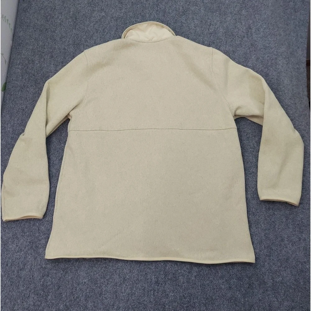 The North Face Parkview Fleece Jacket Mens XL Oatmeal Tech Pocket Full Snap